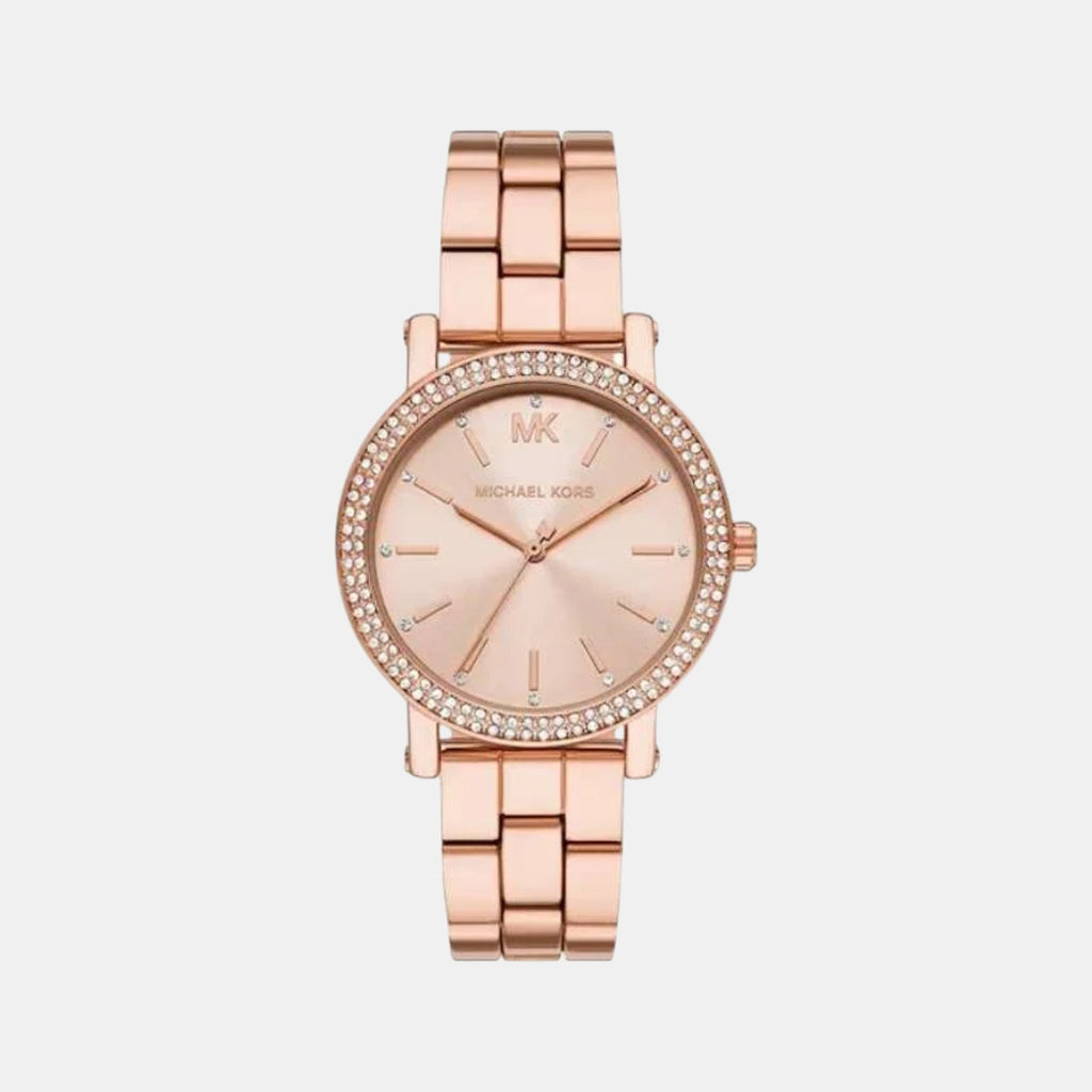 Corey Women Quartz Pink Dial Analog Stainless Steel Watch MK7548