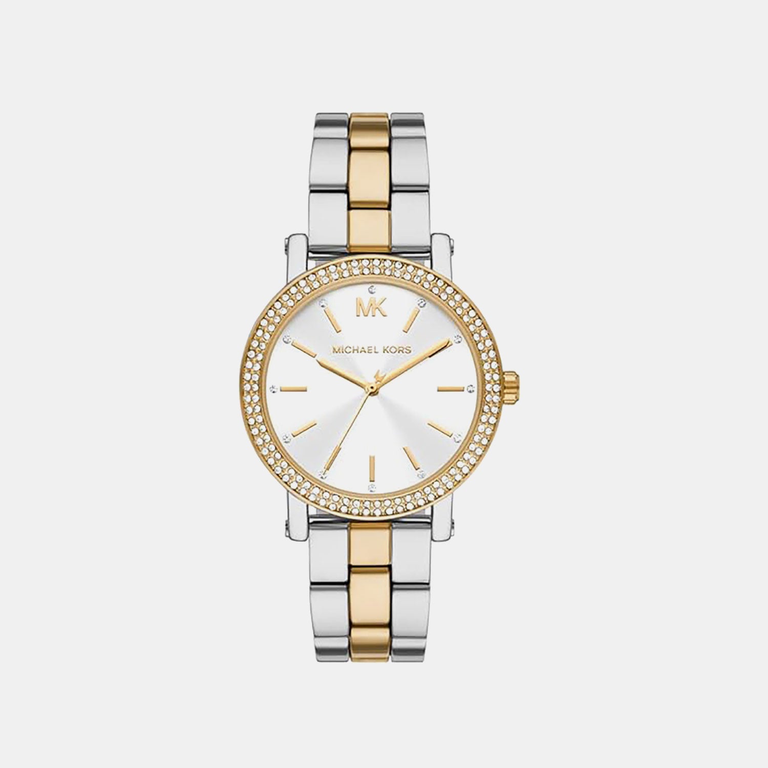 Corey Women Quartz White Dial Quartz Stainless Steel Watch MK7550 ...