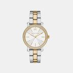 Corey Women Quartz White Dial Analog Stainless Steel Watch MK7550