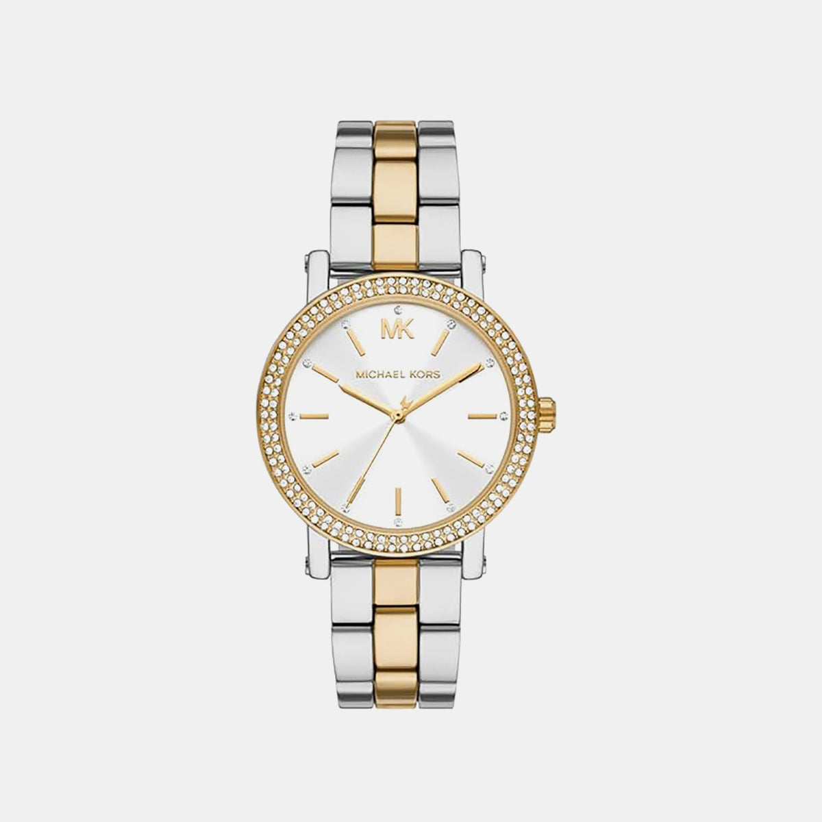 Corey Women Quartz White Dial Analog Stainless Steel Watch MK7550