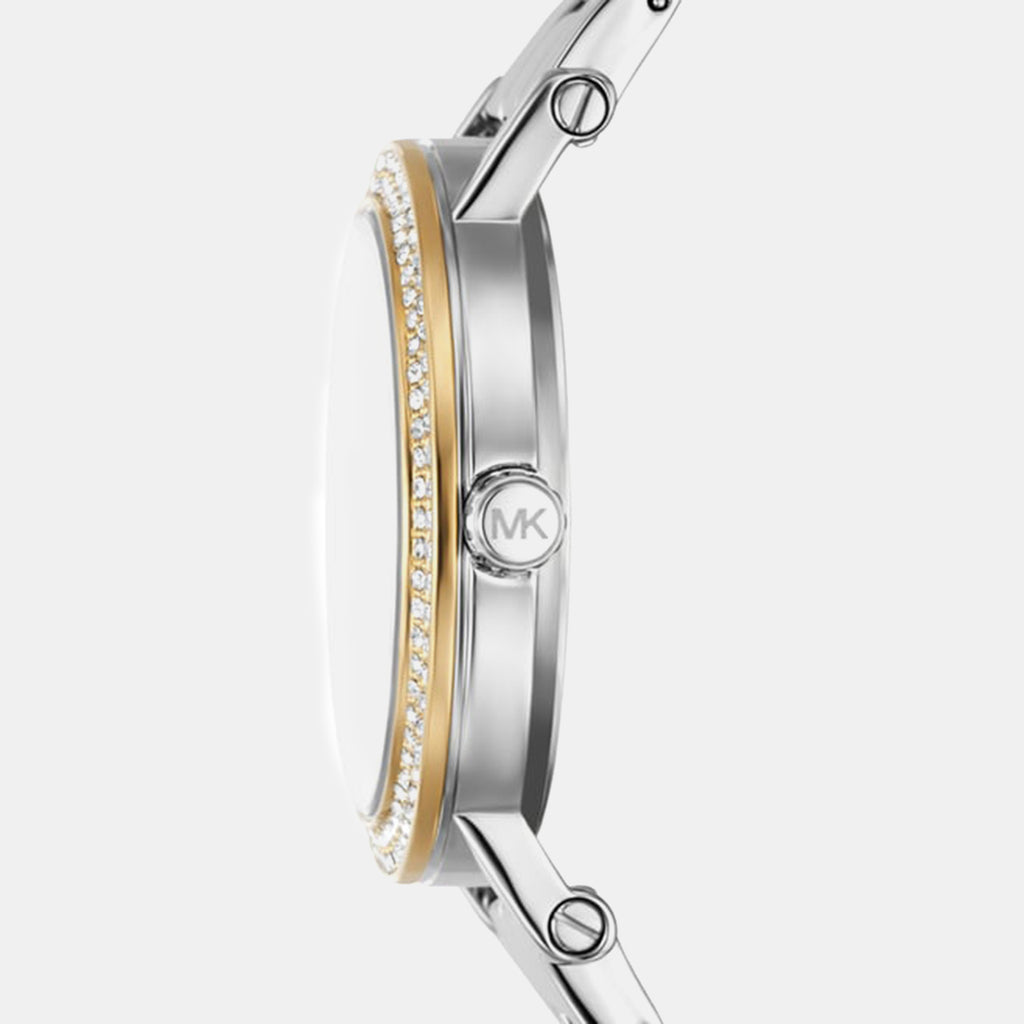 Corey Women Quartz White Dial Analog Stainless Steel Watch MK7550