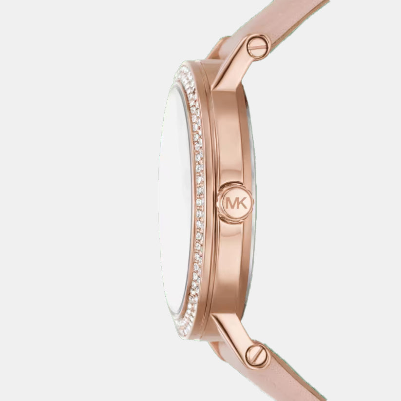 Corey Women Quartz Pink Dial Analog Stainless Steel Watch MK7552