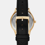 Slim Runway Women Quartz Black Dial Analog Leather Watch MK7553