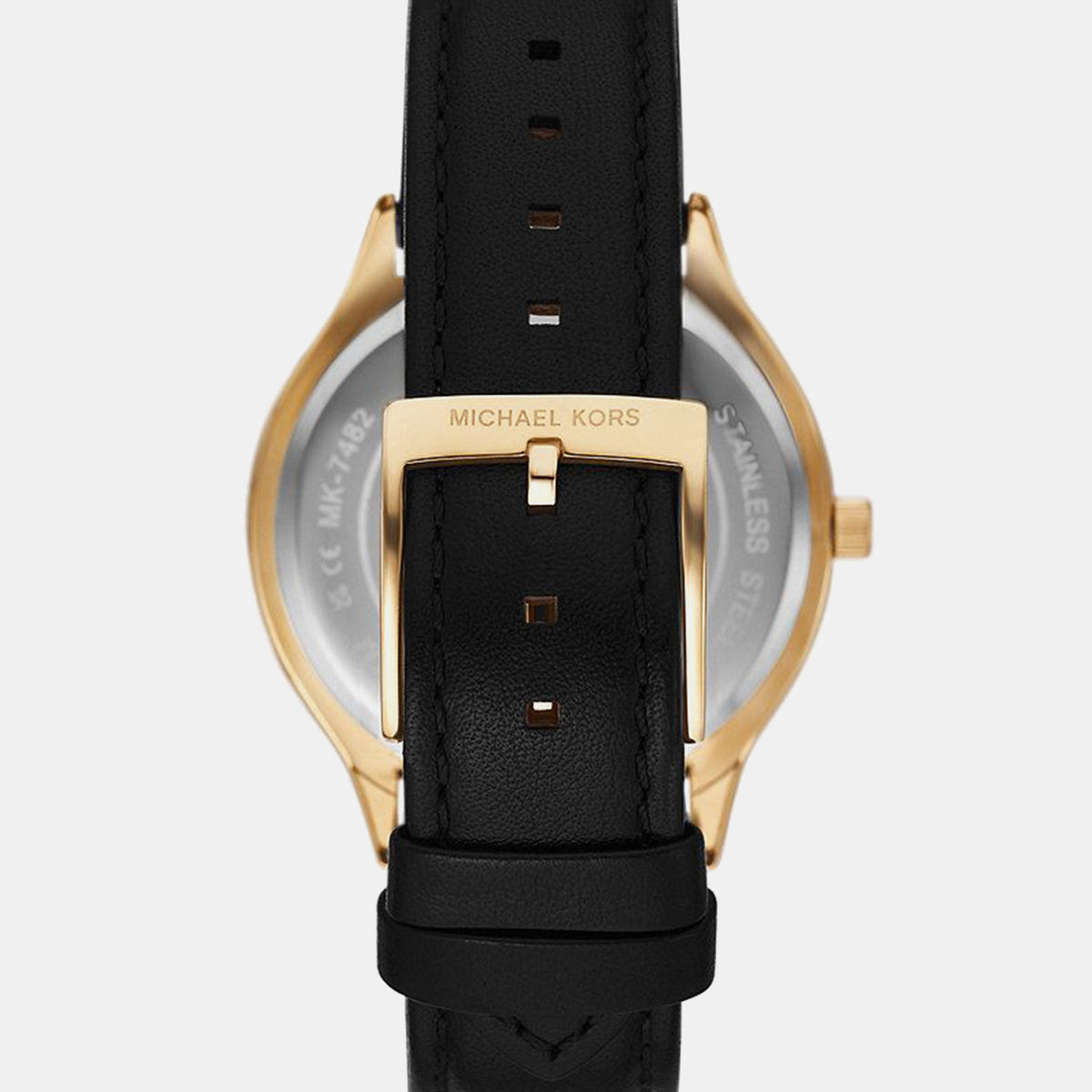 Slim Runway Women Quartz Black Dial Analog Leather Watch MK7553
