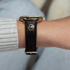 Slim Runway Women Quartz Black Dial Analog Leather Watch MK7553