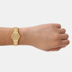 Billie Women Quartz Gold Dial Analog Stainless Steel Watch MK7554