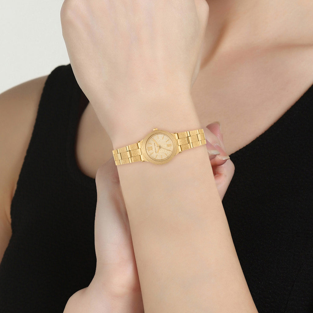 Billie Women Quartz Gold Dial Analog Stainless Steel Watch MK7554