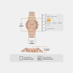 Billie Women Quartz Pink Dial Analog Stainless Steel Watch MK7557