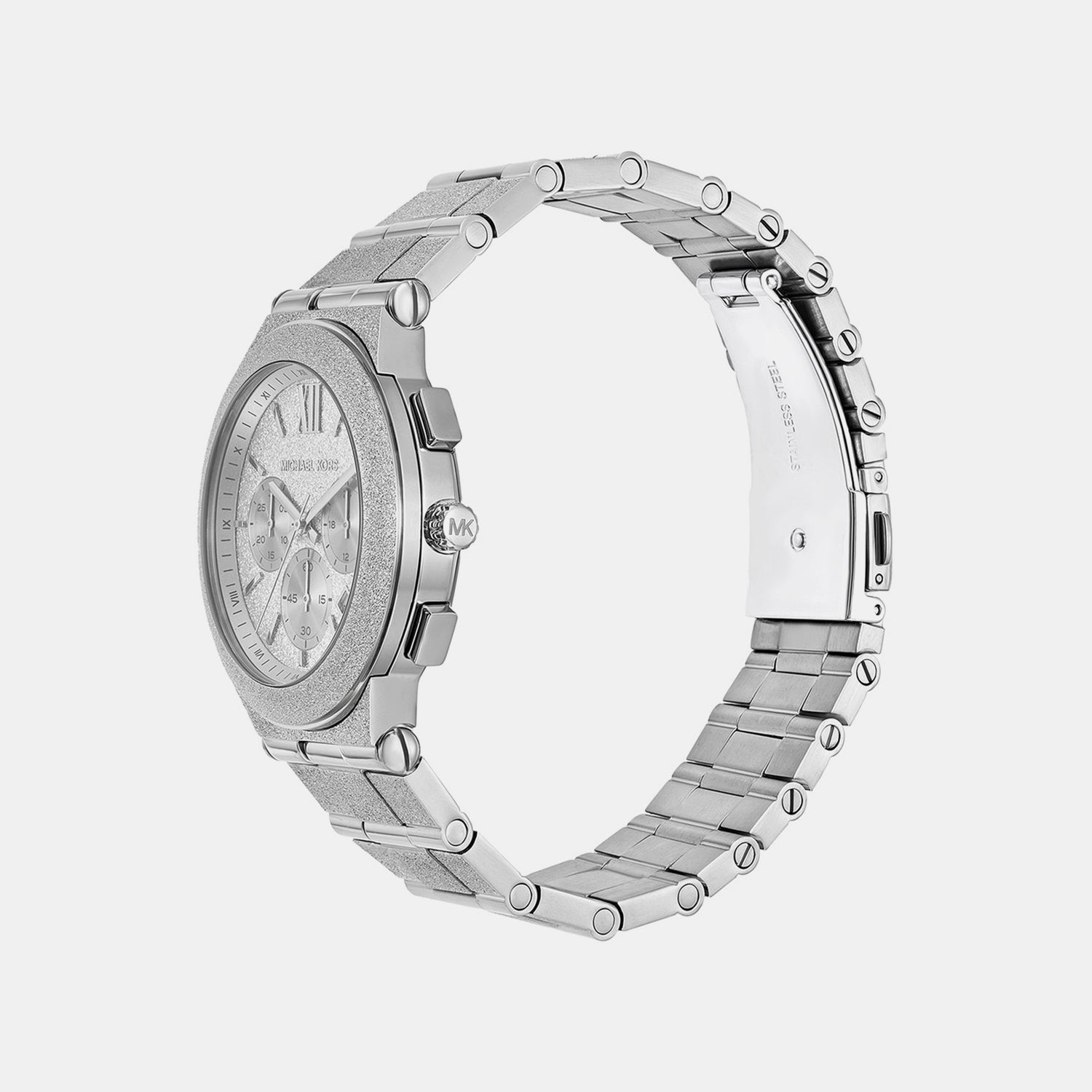 Billie Men Quartz Silver Dial Chronograph Stainless Steel Watch MK7558
