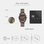 Bryant Women Quartz Brown Dial Chronograph Stainless Steel Watch MK7559