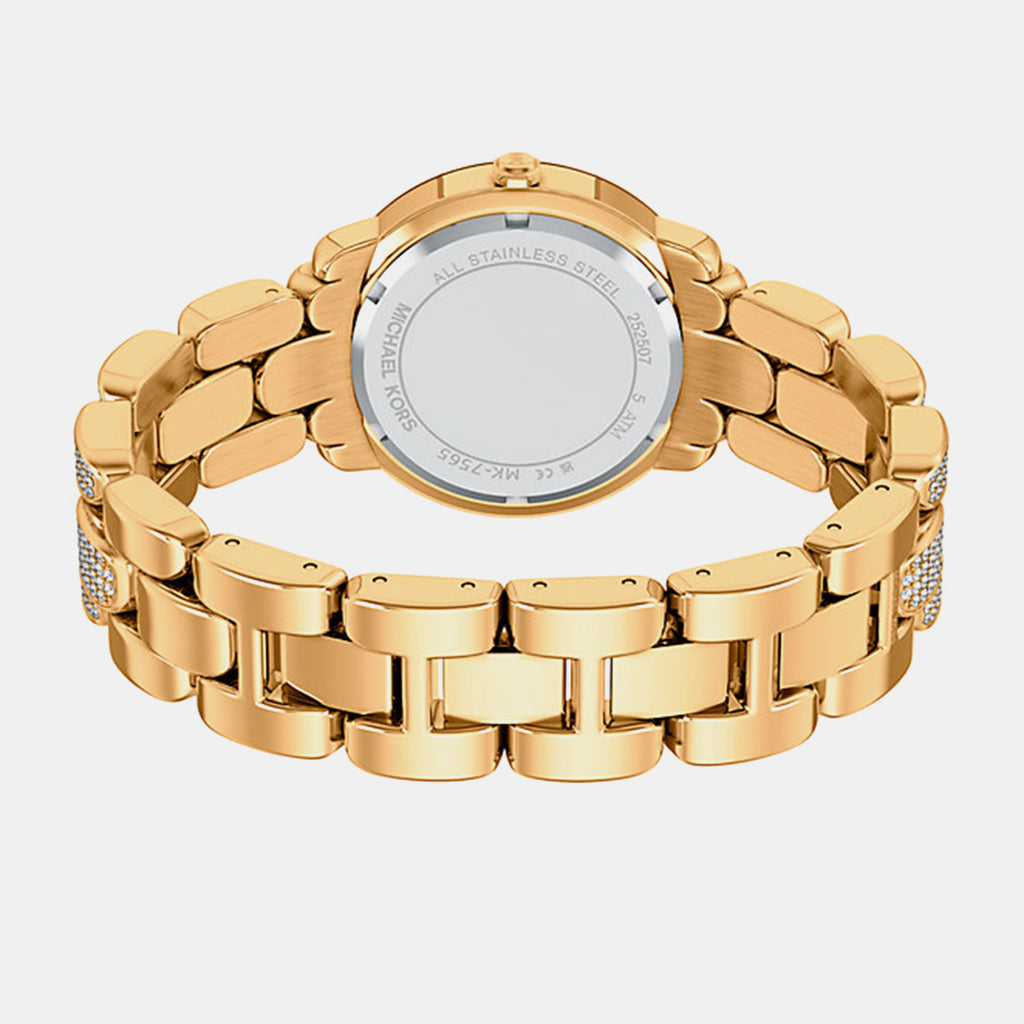 Phoebe Women Quartz Gold Dial Analog Stainless Steel Watch MK7565