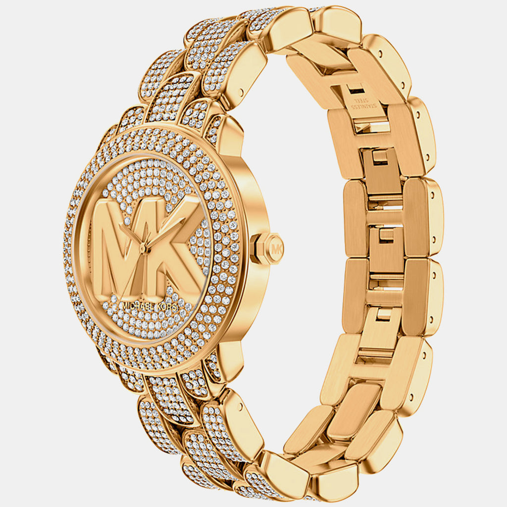 Phoebe Women Quartz Gold Dial Analog Stainless Steel Watch MK7565