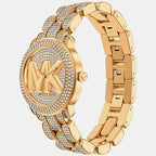 Phoebe Women Quartz Gold Dial Analog Stainless Steel Watch MK7565