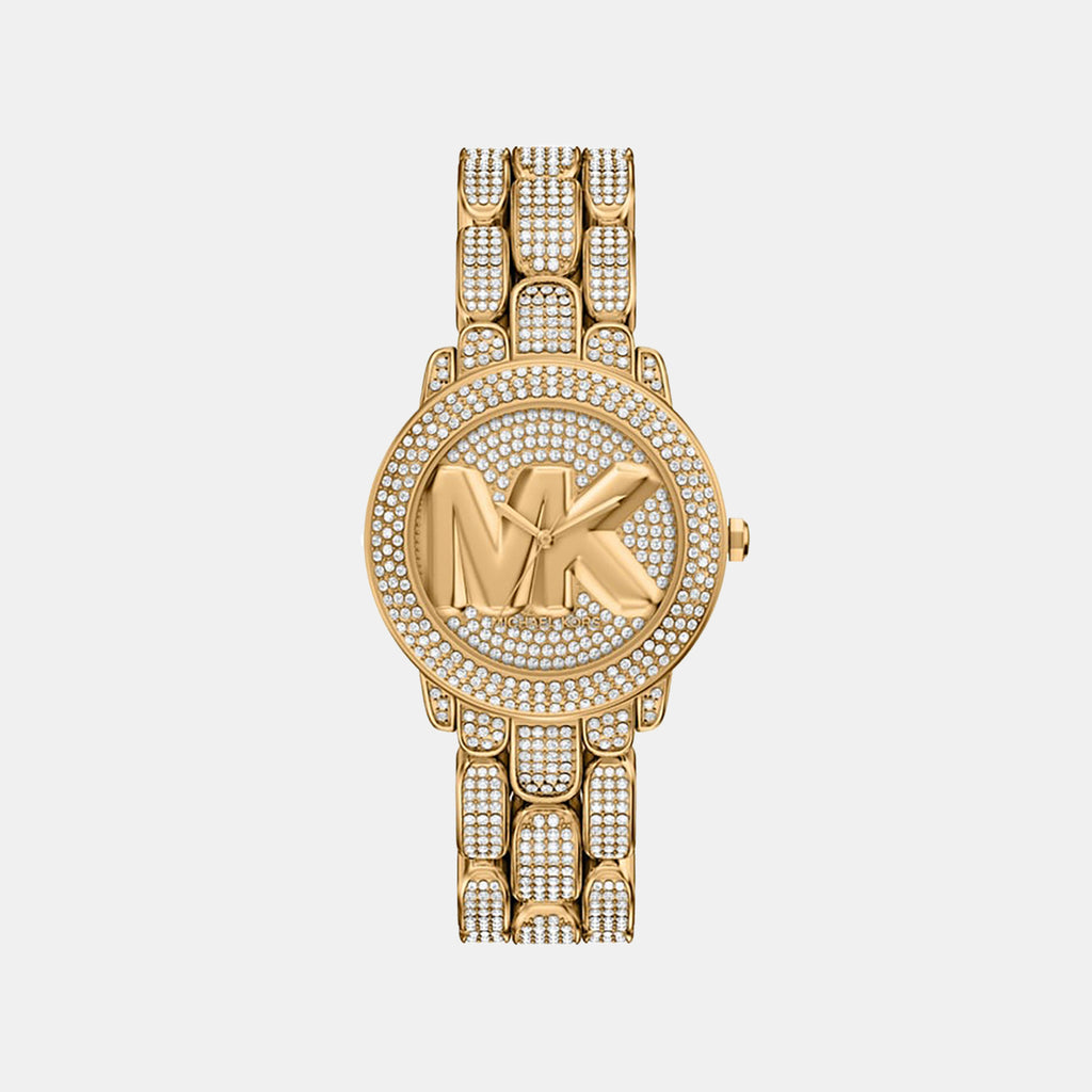 Phoebe Women Quartz Gold Dial Analog Stainless Steel Watch MK7565