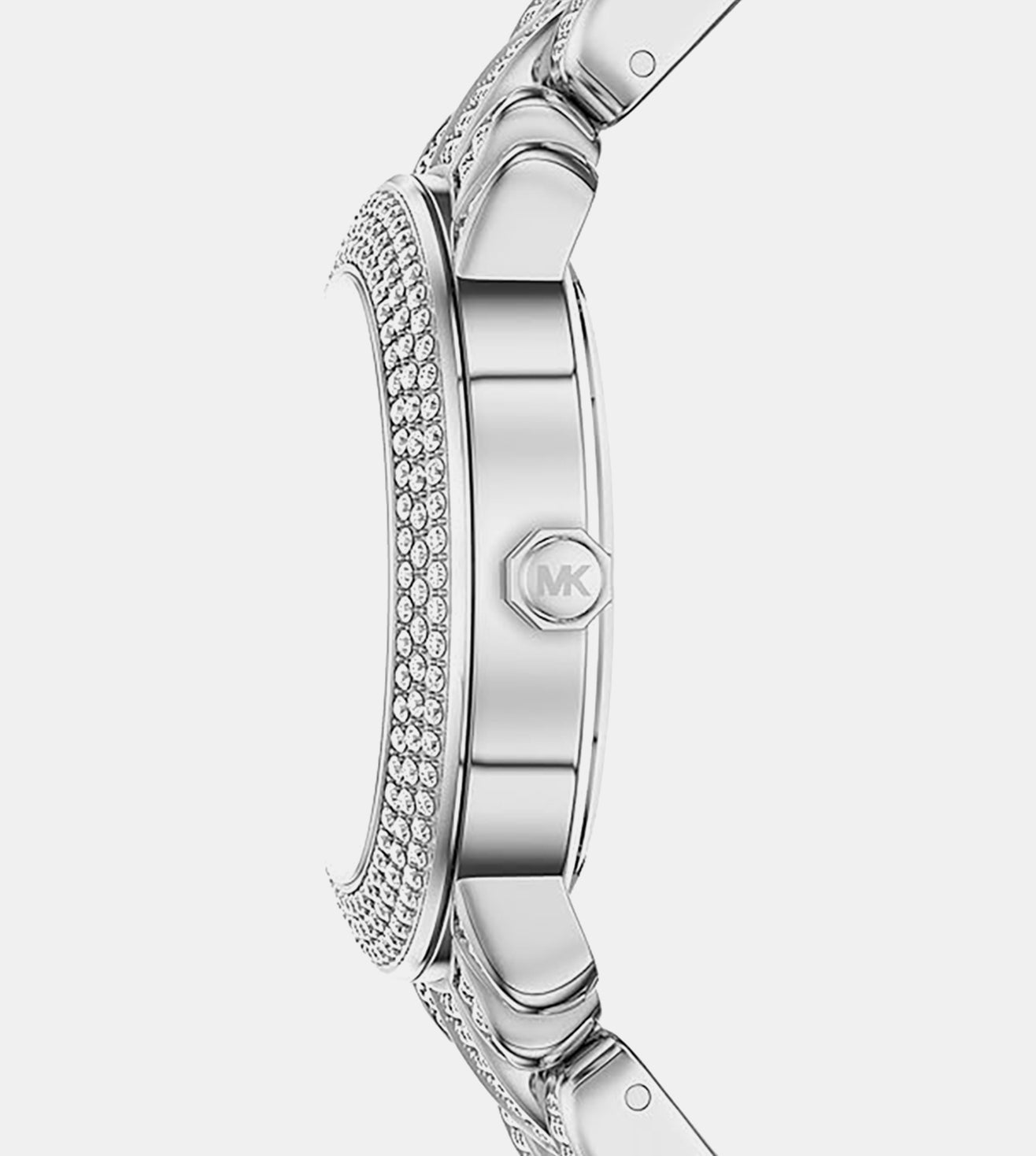 Phoebe Women Quartz Silver Dial Digital Stainless Steel Watch MK7566