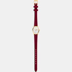 Maude Women Quartz Mother Of Pearl Dial Analog Leather Watch MK7570SET