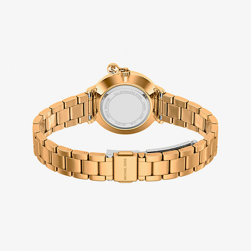 Pyper Women Quartz Gold Dial Analog Stainless Steel Watch MK7572