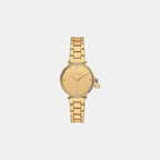 Pyper Women Quartz Gold Dial Analog Stainless Steel Watch MK7572