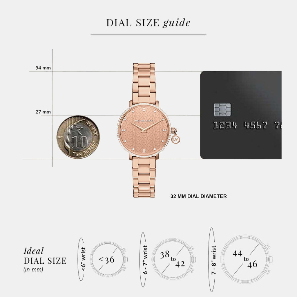Pyper Women Quartz Rose Gold Dial Analog Stainless Steel Watch MK7573