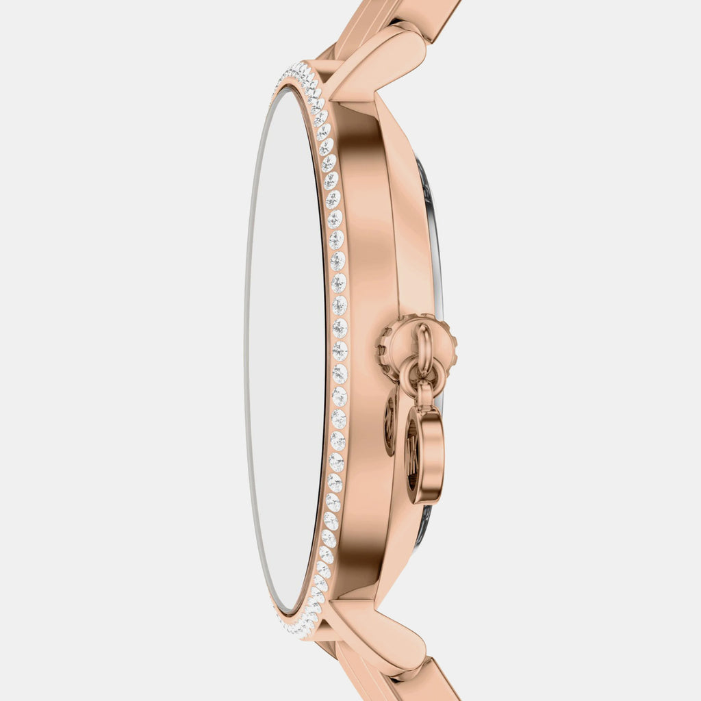 Pyper Women Quartz Rose Gold Dial Analog Stainless Steel Watch MK7573