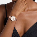 Pyper Women Quartz Rose Gold Dial Analog Stainless Steel Watch MK7573