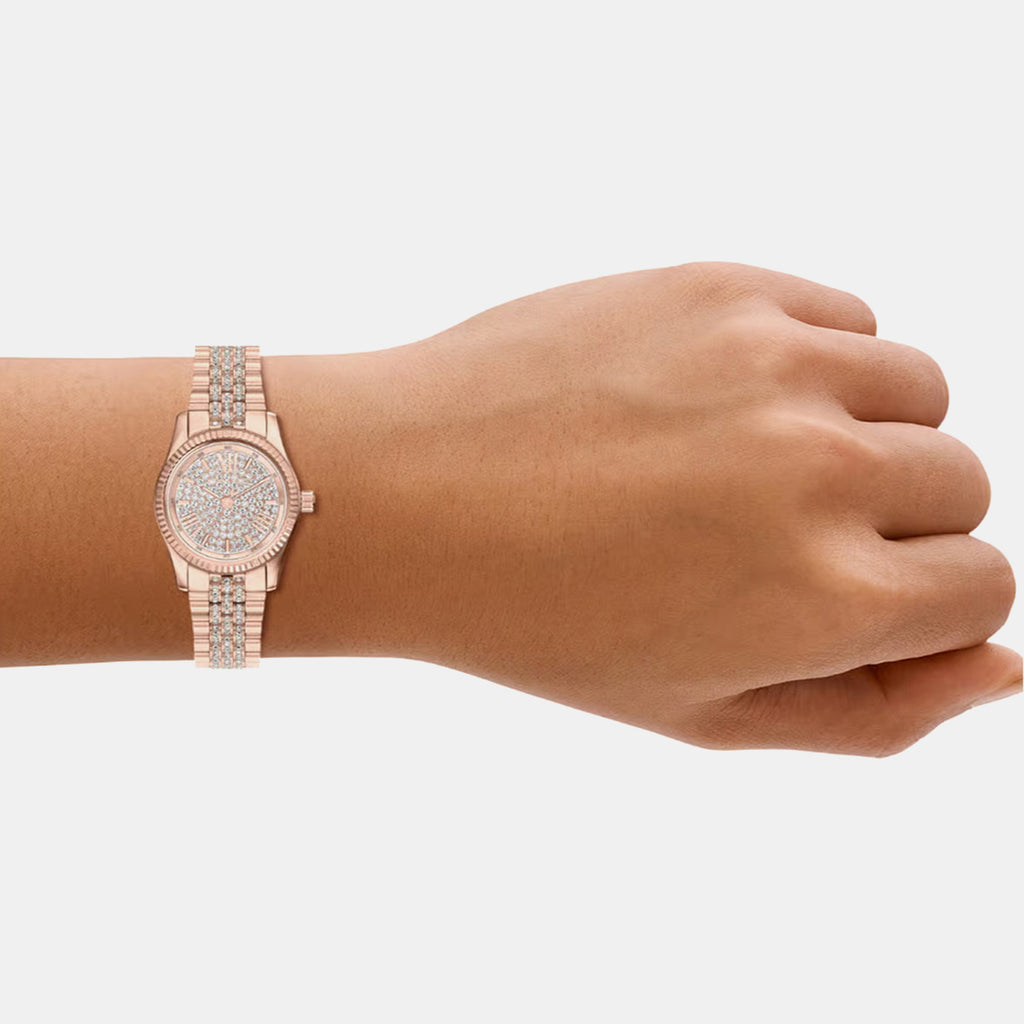 Lexington Women Quartz Rose Gold Dial Analog Stainless Steel Watch MK7576