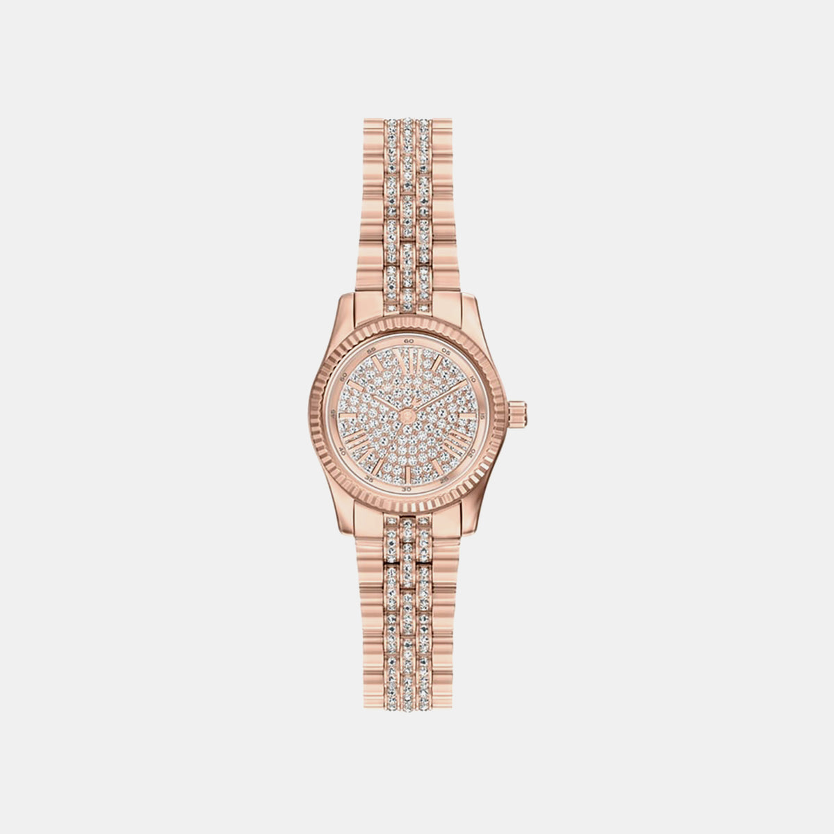 Lexington Women Quartz Rose Gold Dial Analog Stainless Steel Watch MK7576