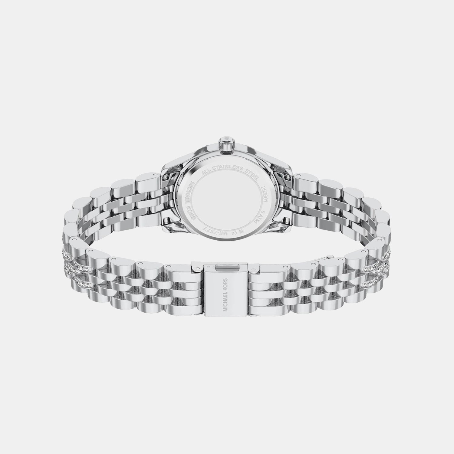 Petite Lexington Women Quartz Silver Dial Analog Stainless Steel Watch MK7577