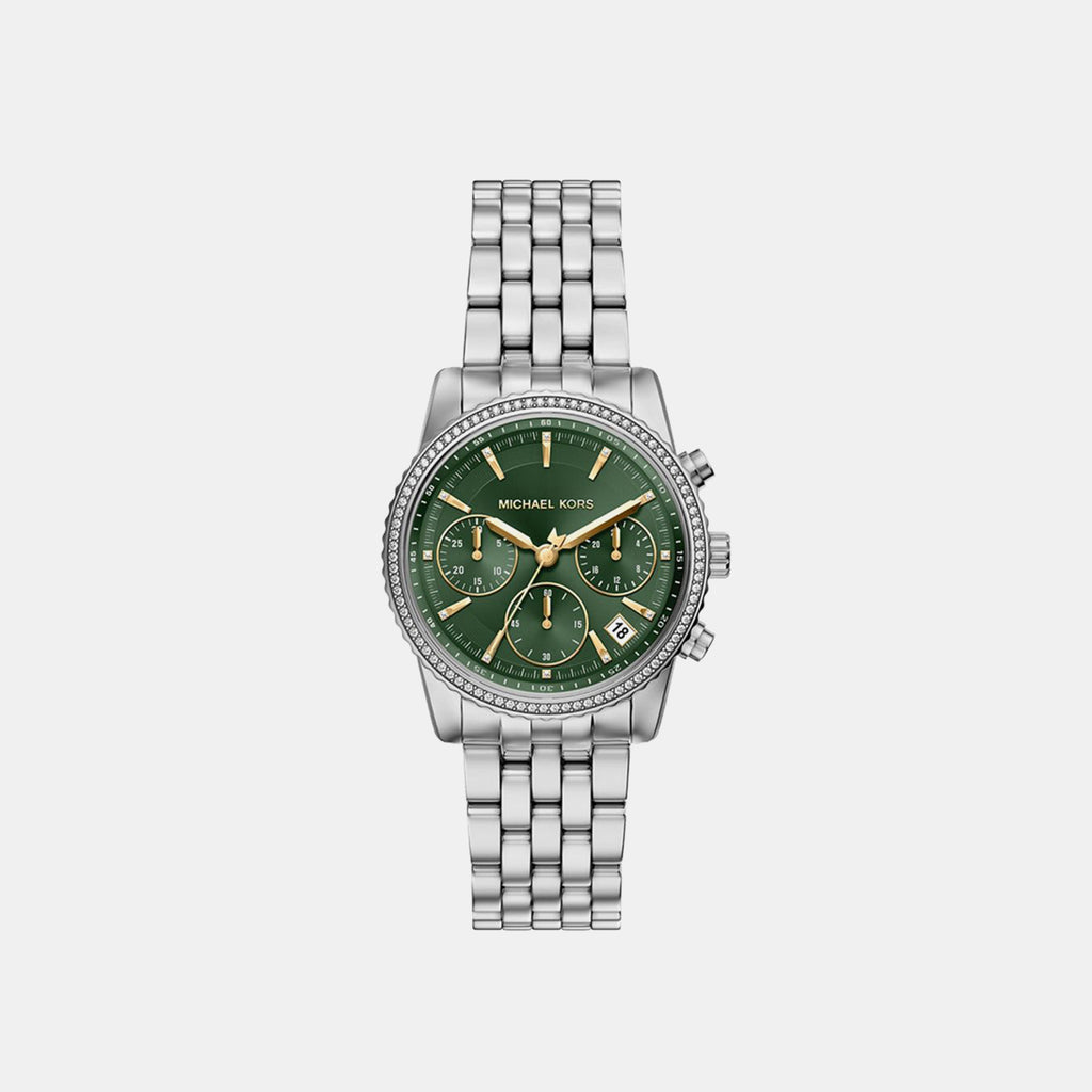 Bryant Women Quartz Green Dial Chronograph Stainless Steel Watch MK7583