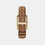 Essex Women Quartz Gold Dial Analog Leather Watch MK7584
