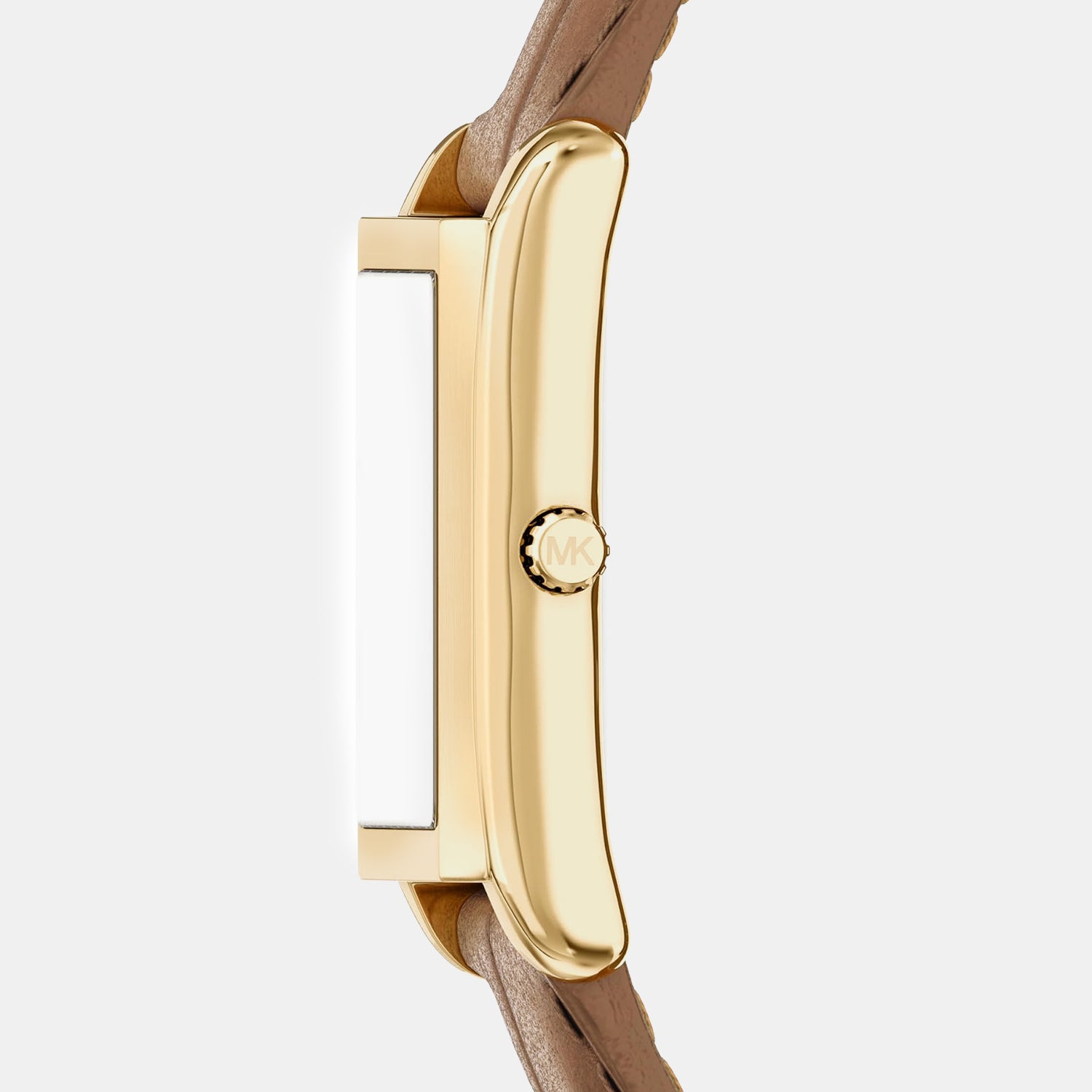 Essex Women Quartz Gold Dial Analog Leather Watch MK7584