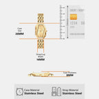 Suri Women Quartz Gold Dial Analog Stainless Steel Watch MK7590
