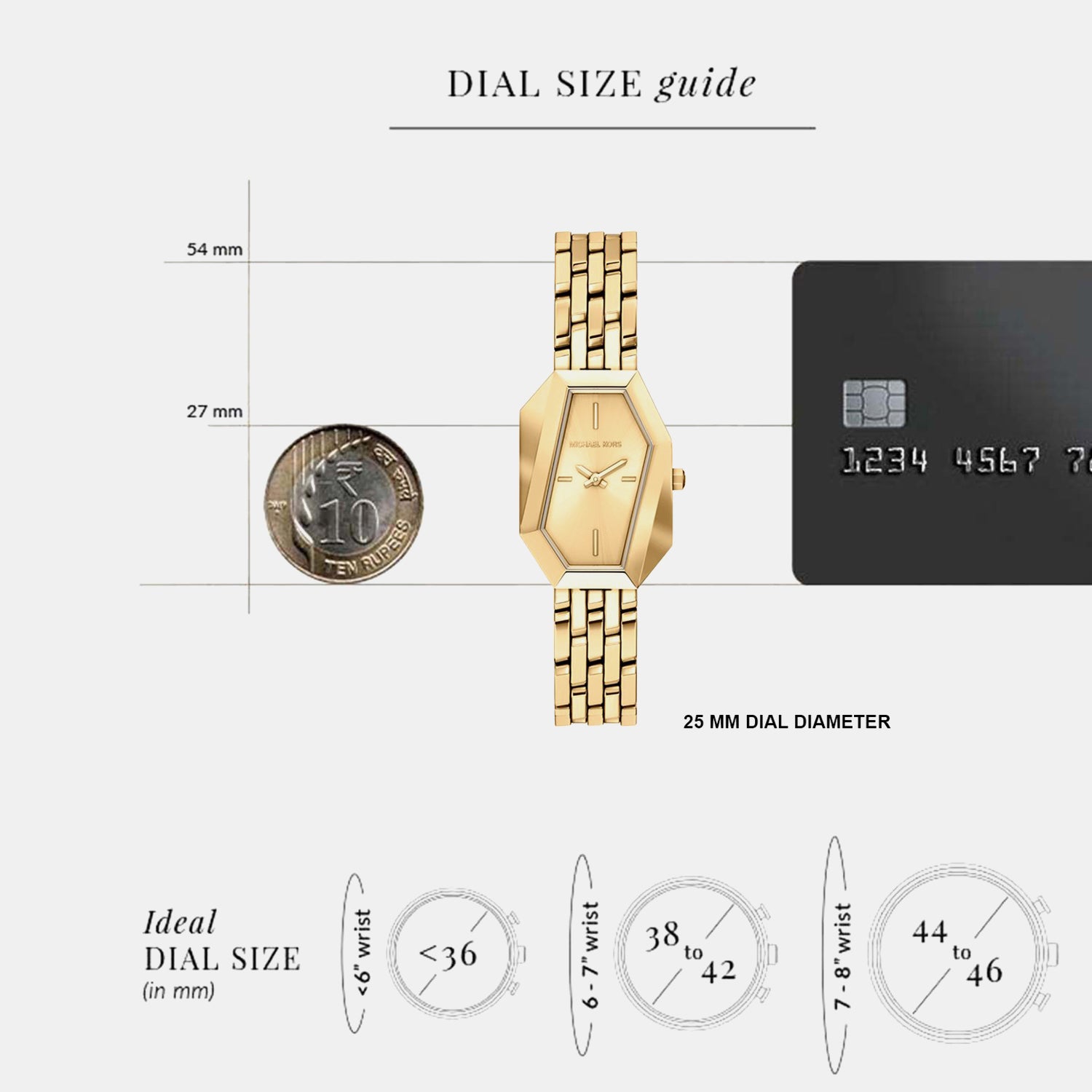 Suri Women Quartz Gold Dial Analog Stainless Steel Watch MK7590