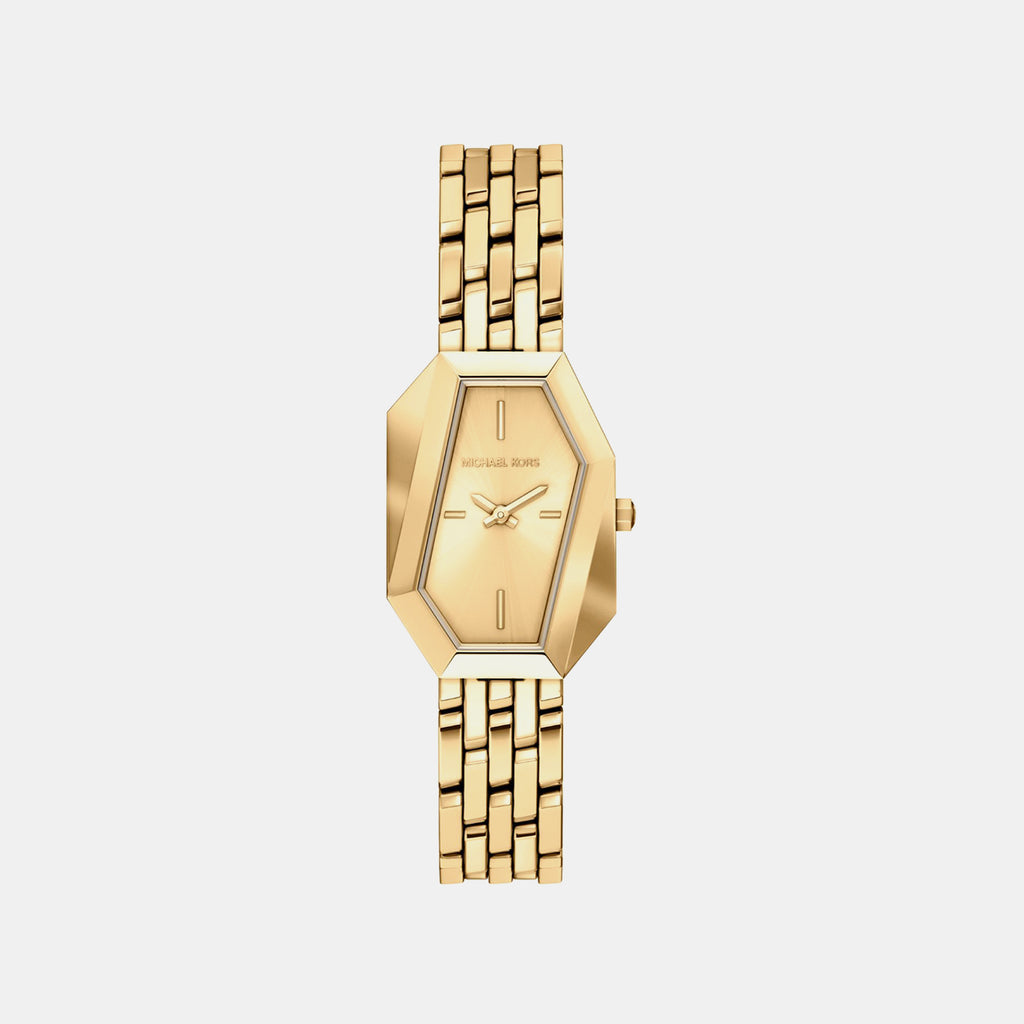 Suri Women Quartz Gold Dial Analog Stainless Steel Watch MK7590