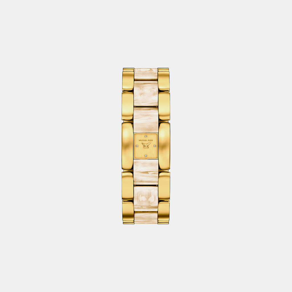 Darrington Women Quartz Gold Dial Analog Stainless Steel Watch MK7592