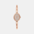 Women Quartz Rose Gold Dial Analog Stainless Steel Watch MK7594