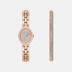 Maude Women Quartz Silver Dial Analog Stainless Steel Watch MK7598SET