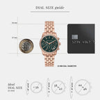 Bryant Women Quartz Green Dial Chronograph Stainless Steel Watch MK7600