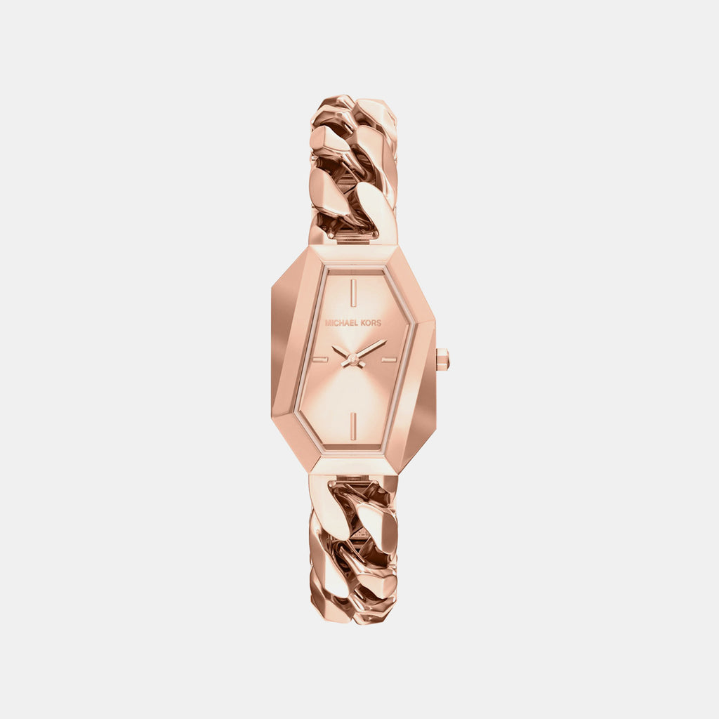 Women Quartz Rose Gold Dial Analog Stainless Steel Watch MK7601