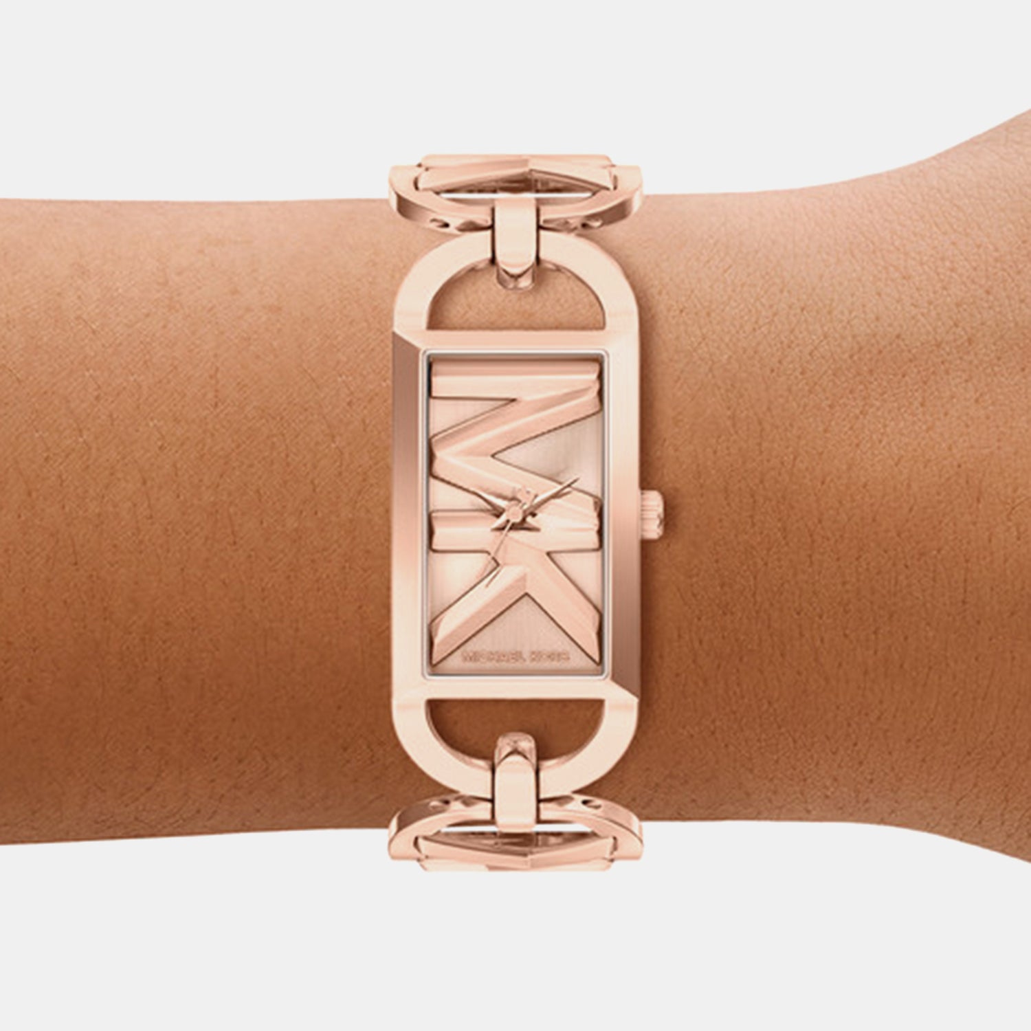 Mk Empire Women Quartz Rose Gold Dial Analog Stainless Steel Watch MK7602