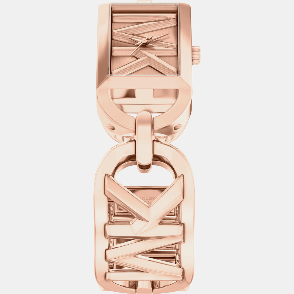 Mk Empire Women Quartz Rose Gold Dial Analog Stainless Steel Watch MK7602