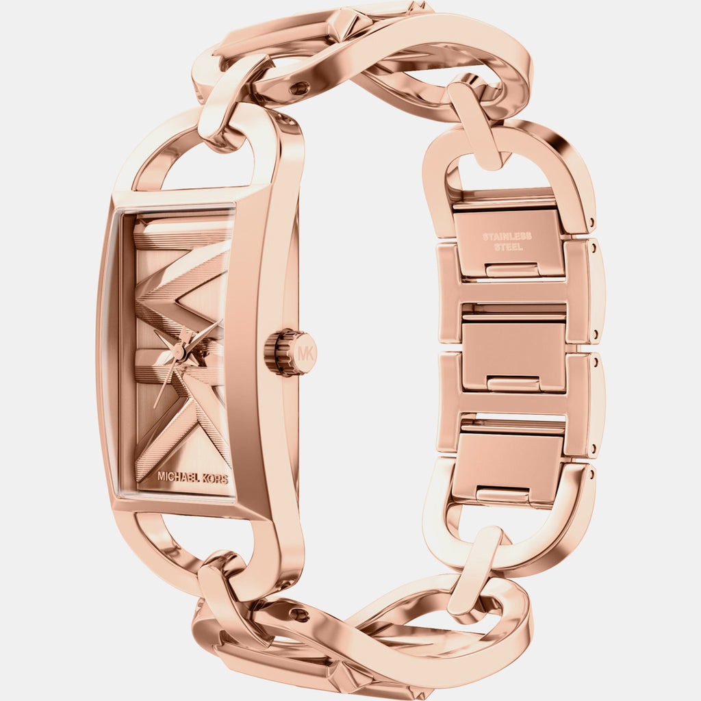 Mk Empire Women Quartz Rose Gold Dial Analog Stainless Steel Watch MK7602