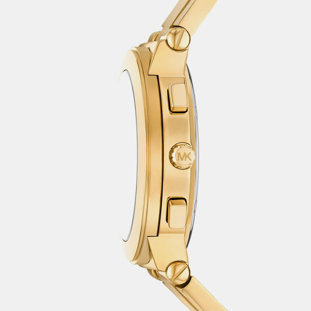 Women Quartz Gold Dial Chronograph Stainless Steel Watch MK7603