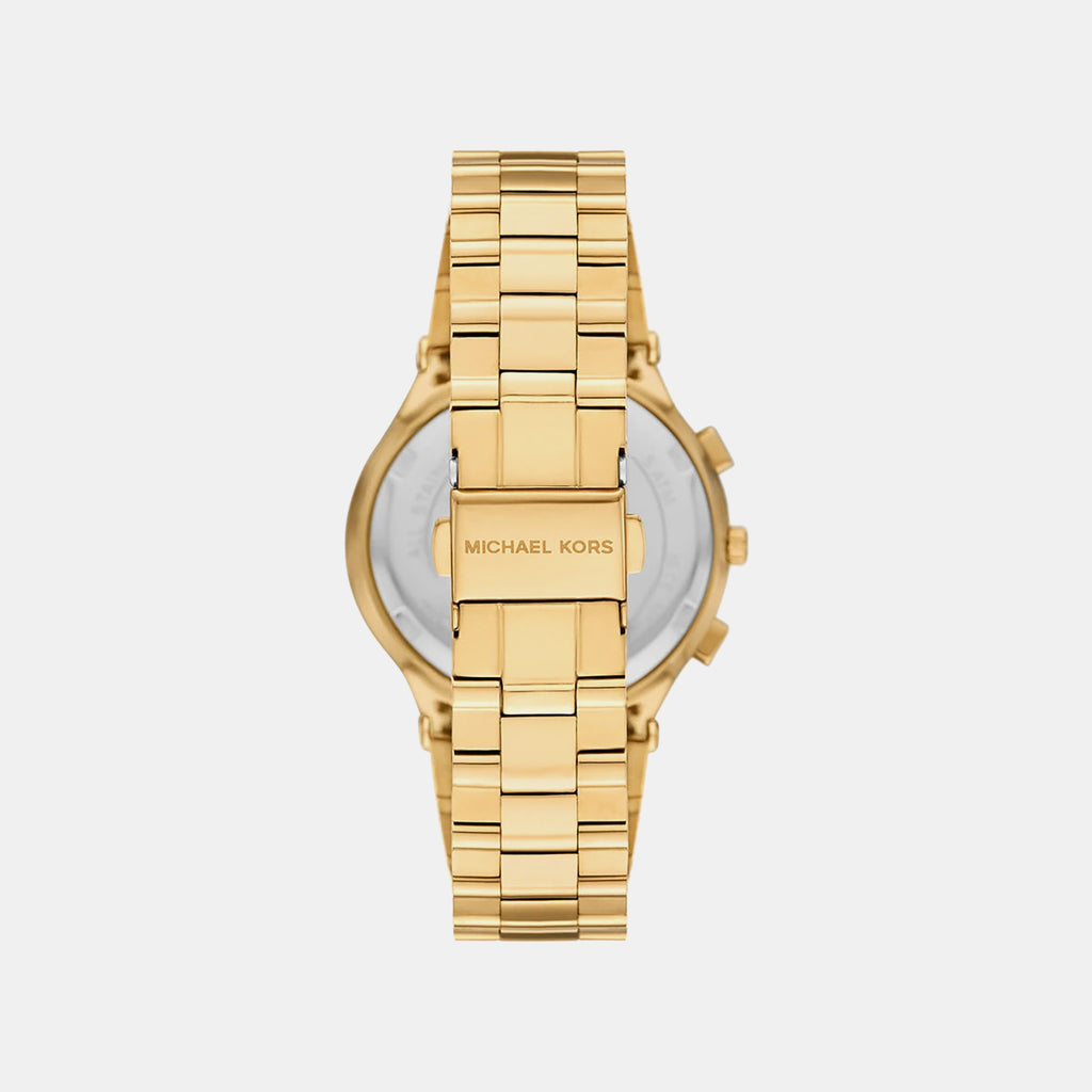 Women Quartz Gold Dial Chronograph Stainless Steel Watch MK7603