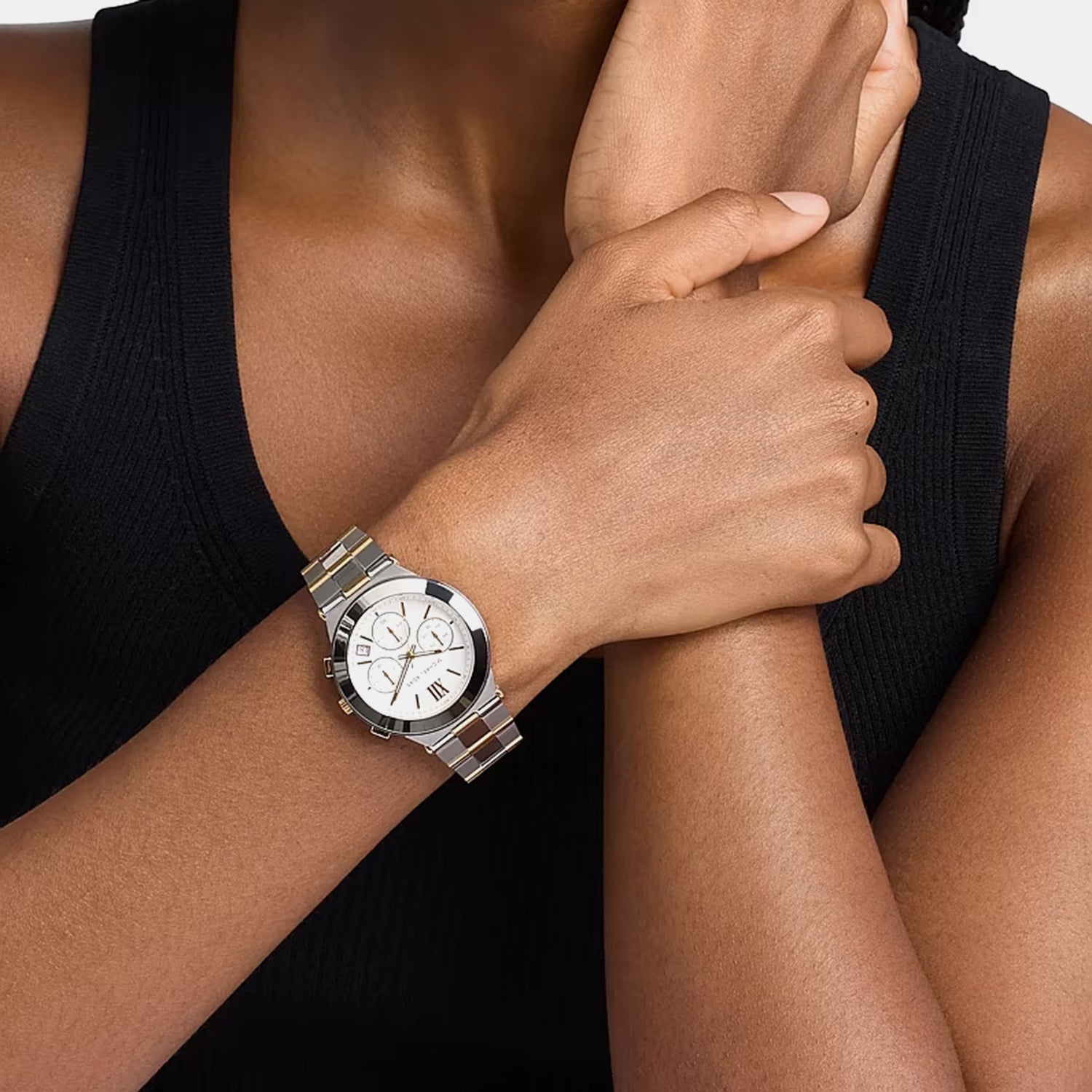 Billie Women Quartz Silver Dial Chronograph Stainless Steel Watch MK7605