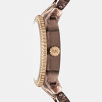 Ritz Pavé Women Quartz Gold Dial Analog Stainless Steel Watch MK7606