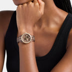 Ritz Pavé Women Quartz Gold Dial Analog Stainless Steel Watch MK7606