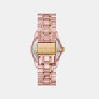 Bryant Pavé Women Quartz Pink Dial Analog Stainless Steel Watch MK7607