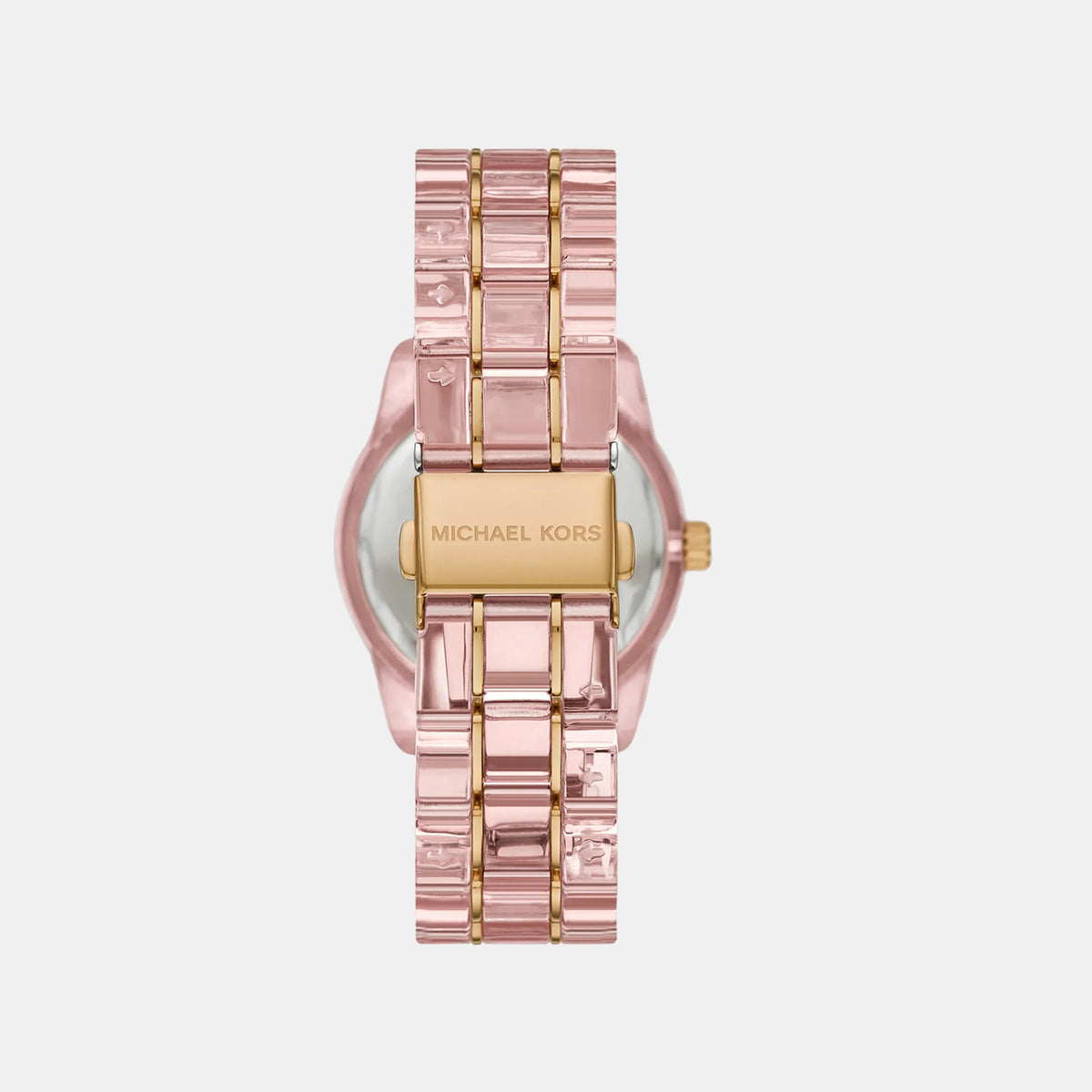 Bryant Pavé Women Quartz Pink Dial Analog Stainless Steel Watch MK7607