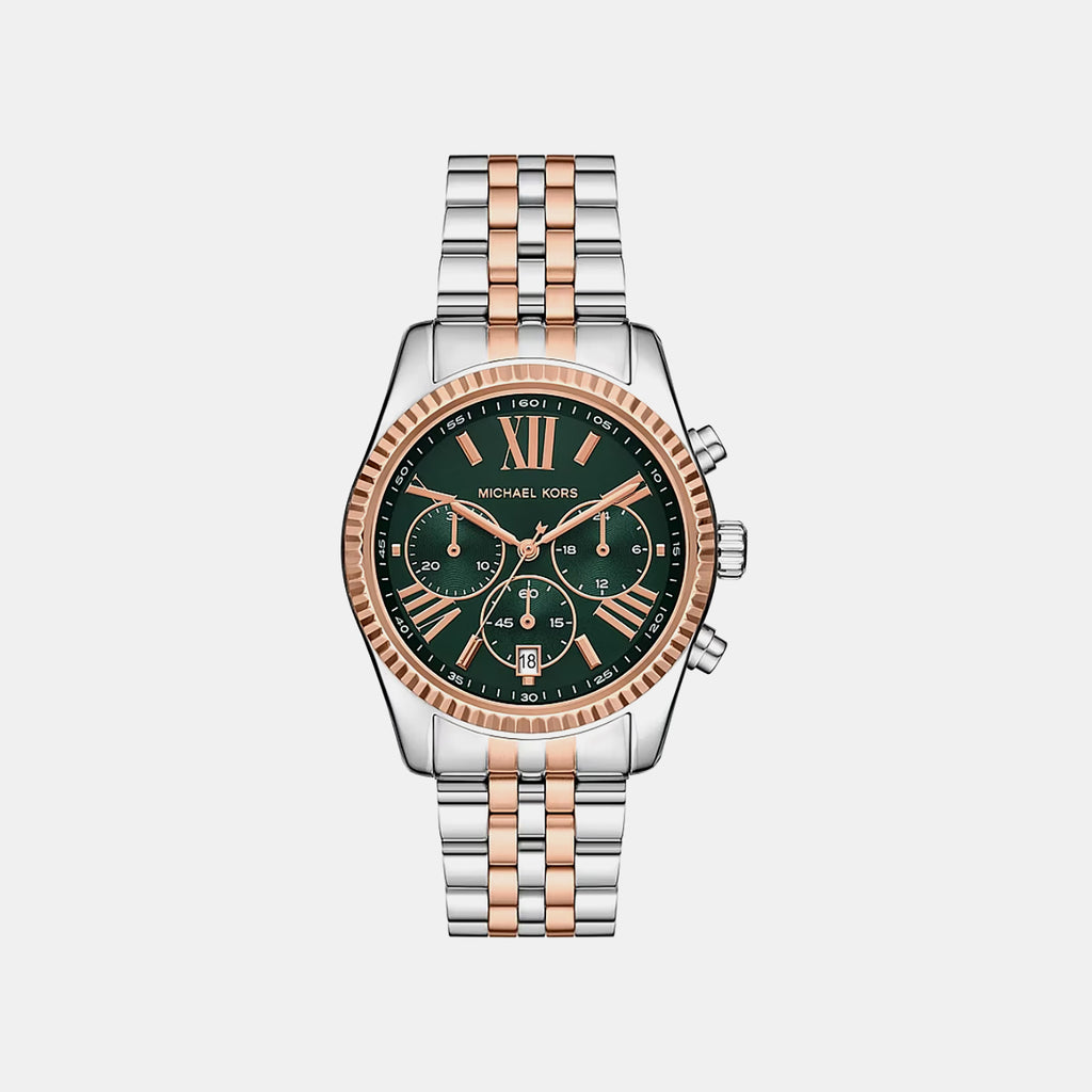 Lexington Women Quartz Green Dial Chronograph Stainless Steel Watch MK7610